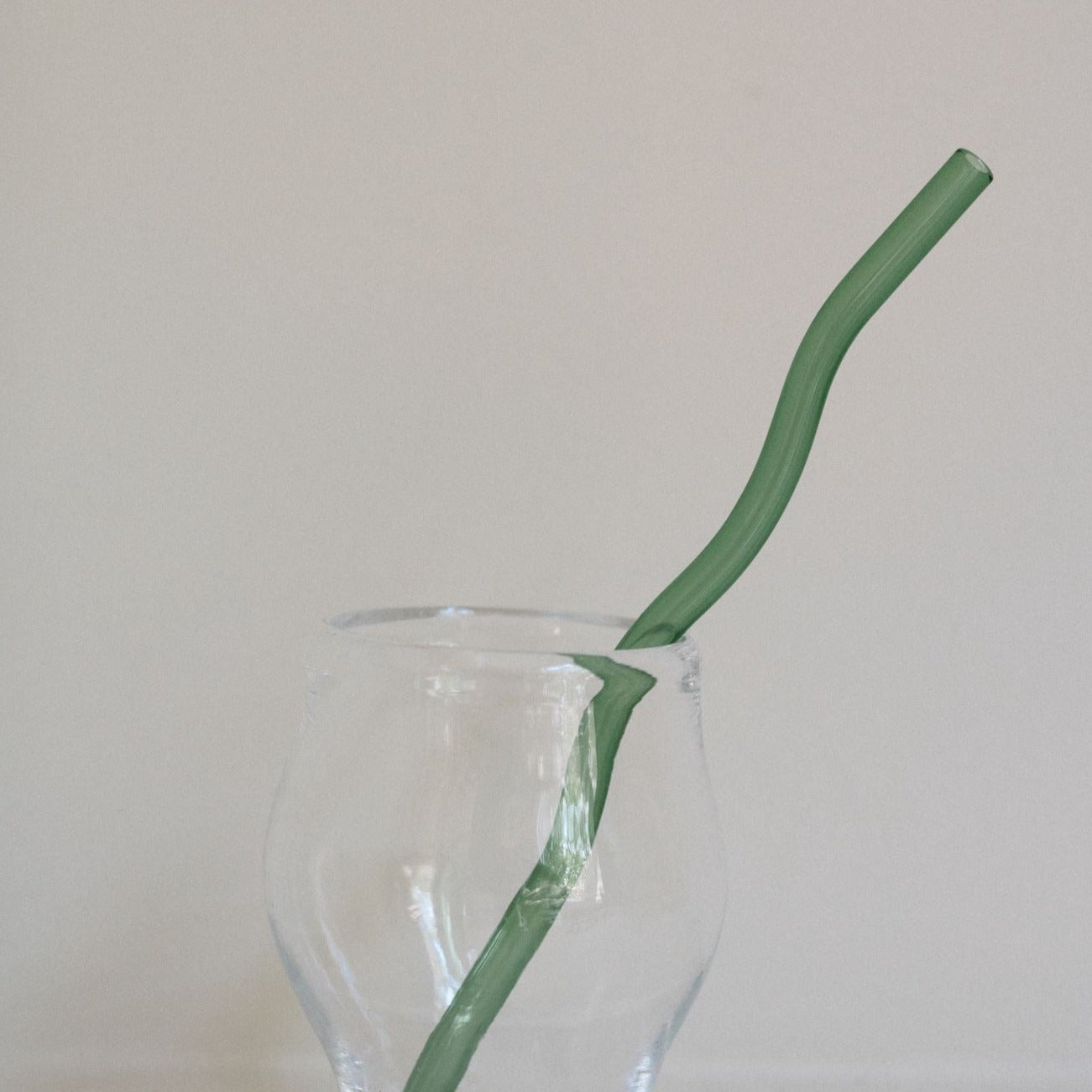 Wavy Glass Straw Set